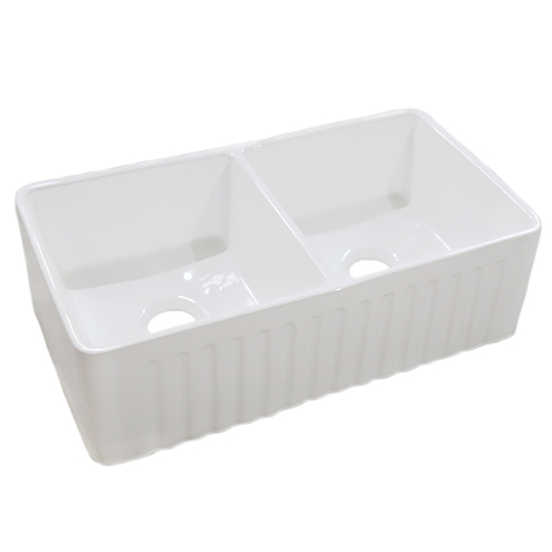 DSFCA-5050-b white double bowl vanity sink