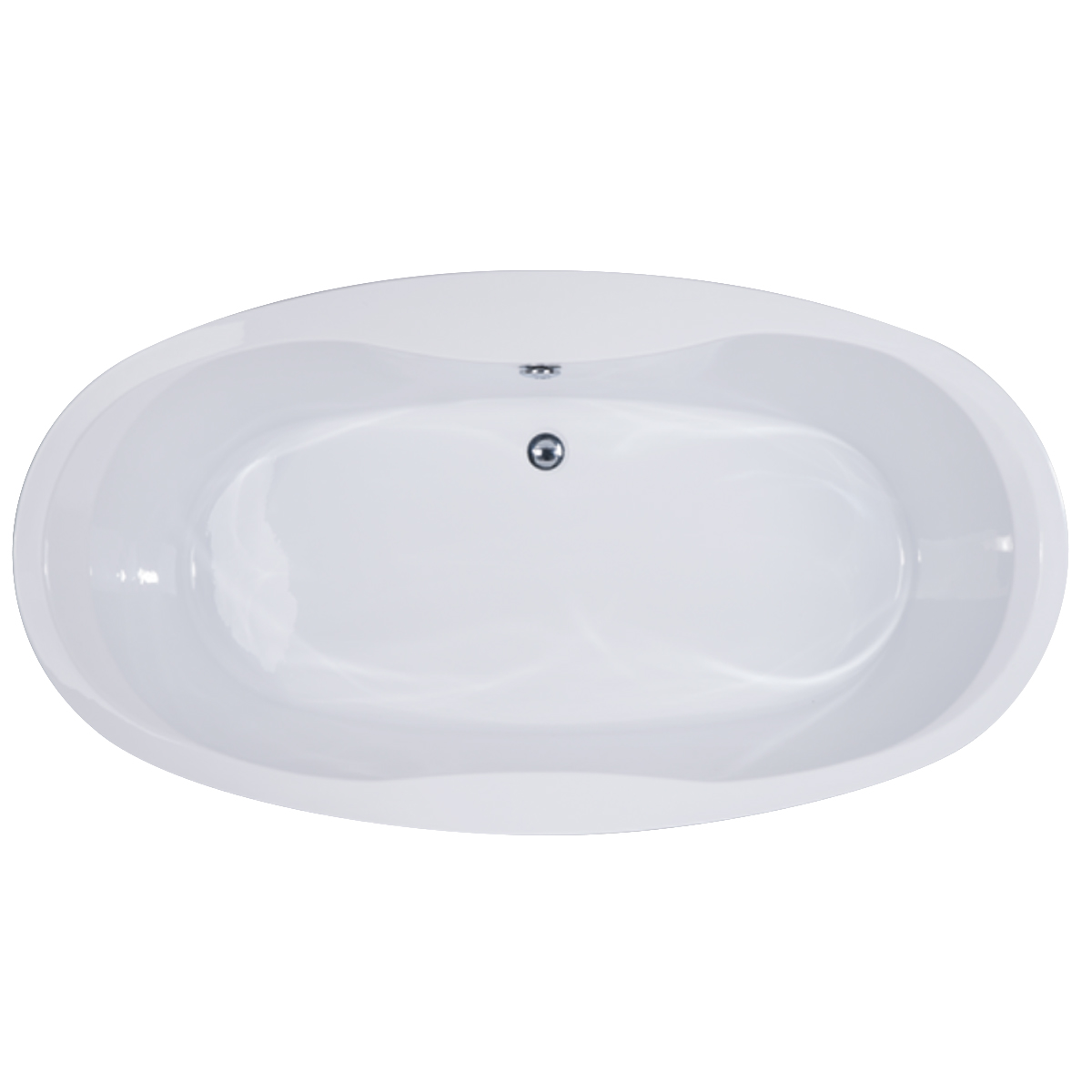 DST-FSOCB02 Free Standing Oval Tub Top View